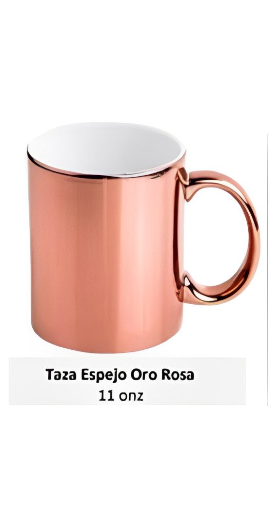 Taza Espejo Oro Rosa 11 onz