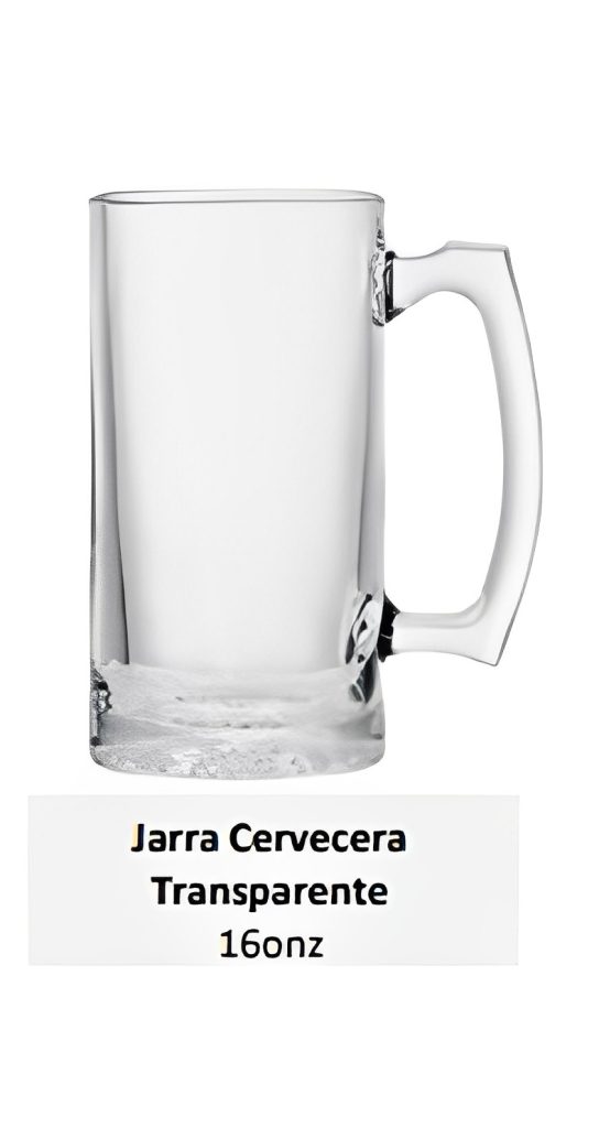 Jarra Cervecera Transparente 16onz