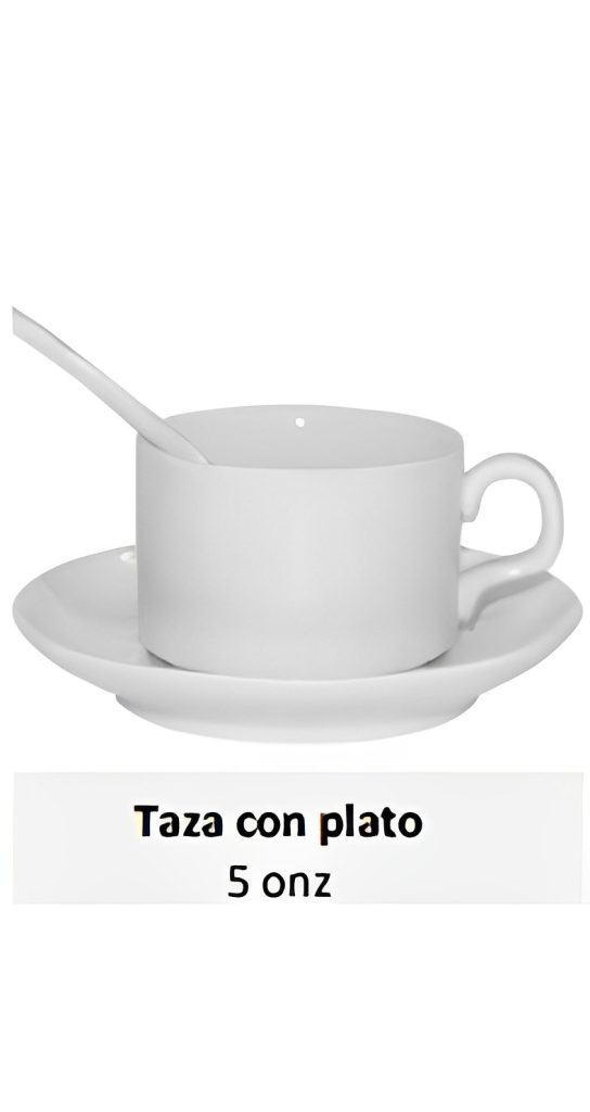 Taza con plato 5 onz