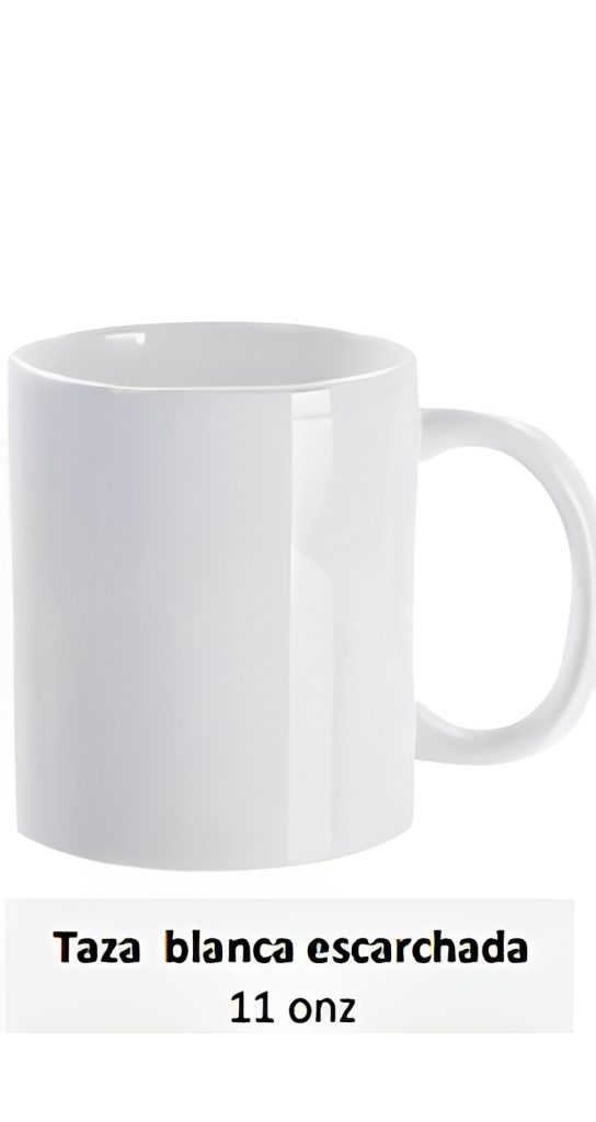 Taza blanca escarchada 11 onz