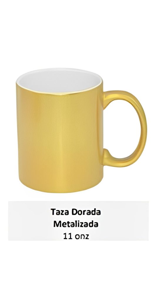 Taza Dorada Metalizada 11 onz